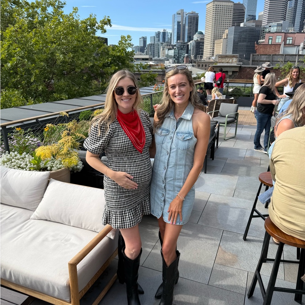 AE Puff Sleeve Smocked Mini Dress | black gingham